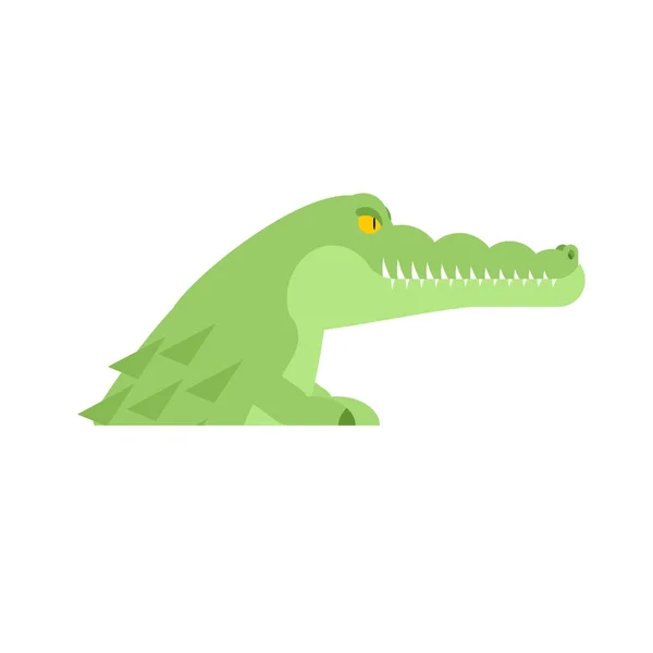 Cabeça de crocodilo. Alligator focinho isolado. Animal predador. Efeito — Vetor de Stock