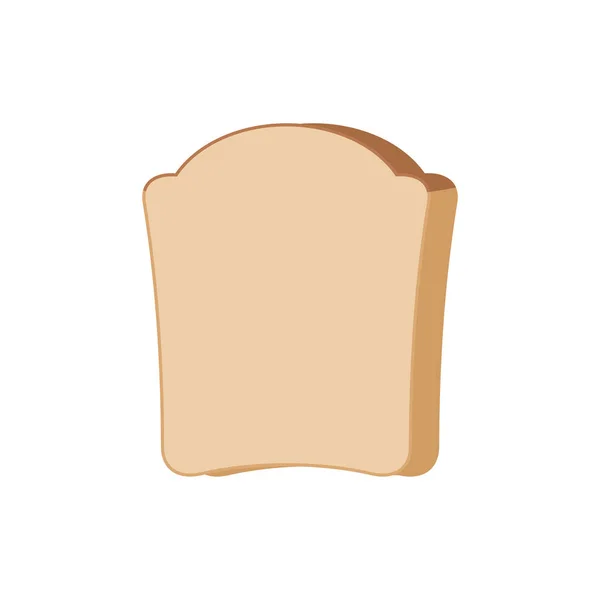 Kawałek chleba na białym tle. Ilustracja wektorowa żywności — Wektor stockowy