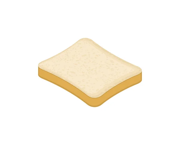 Piece of bread isolated. Food vector illustration — Stock Vector