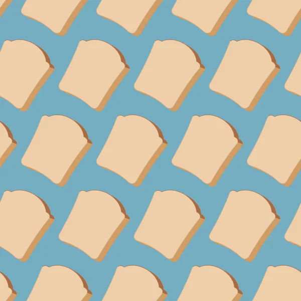 Pedaço de pão sem costura padrão. Textura alimentar Vector illustratio — Vetor de Stock