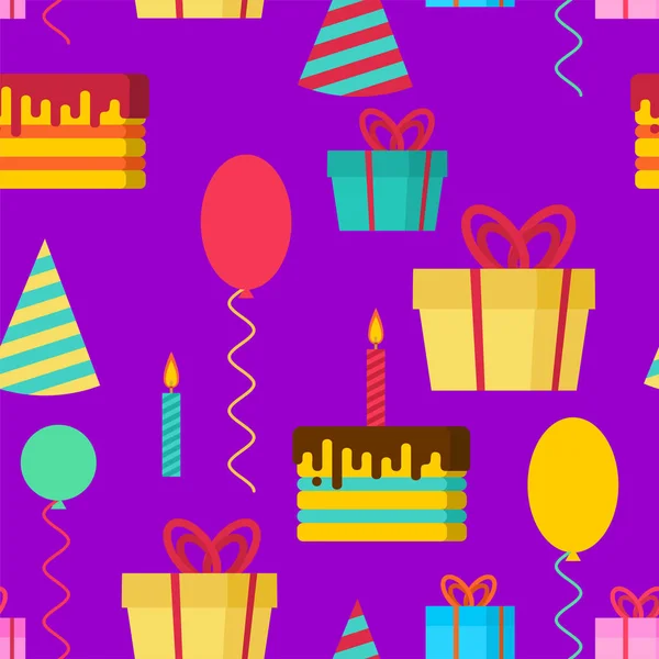 Birthday pattern. Template of anniversary background. Holiday ac