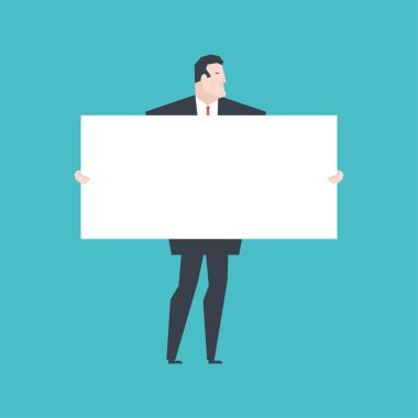 İşadamı holding beyaz bayrak. Patron temiz bir sayfayla devam et. Office 