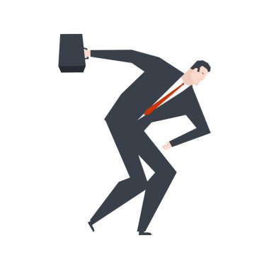 İş adamı discoboling. Patron atıcı disk. Büro hayatı ben vektör