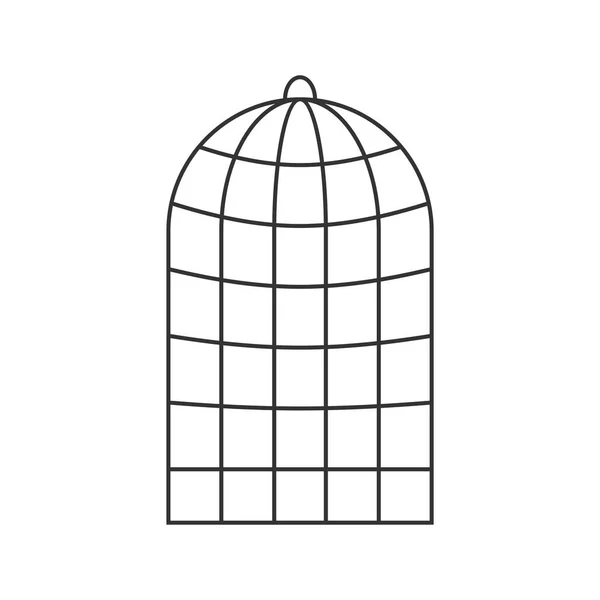 Käfig für Vögel isoliert. Falle für Papageien. Vektorillustration. — Stockvektor