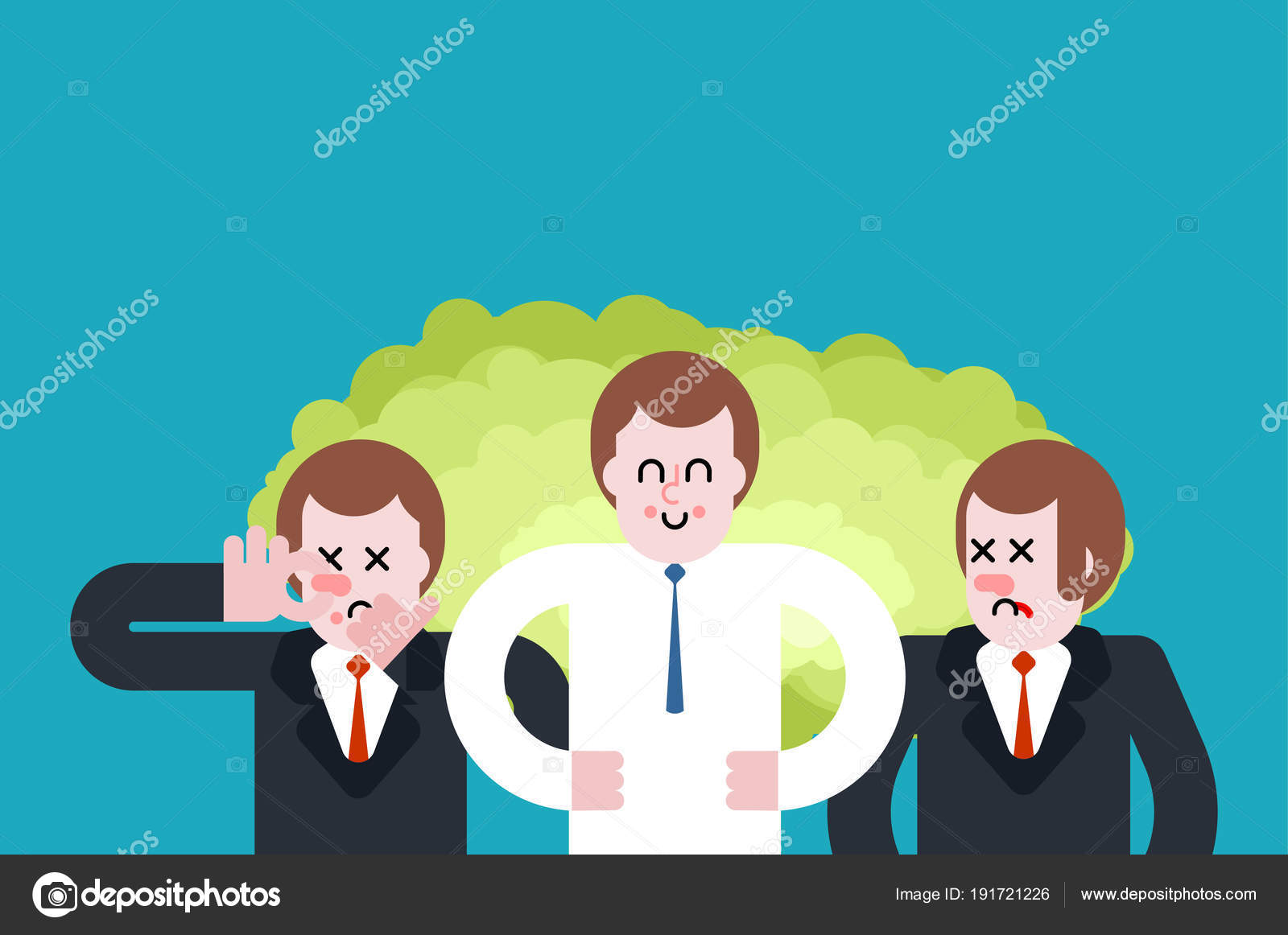 Fart in office. People are running away. Bad smell. Cloud Stench Stock  Vector Image by ©MaryValery #191721226