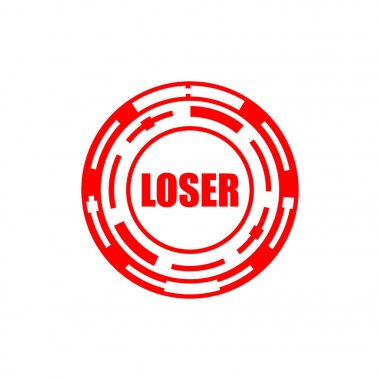 Ezik damgası belgeler için. Şanssız adam.