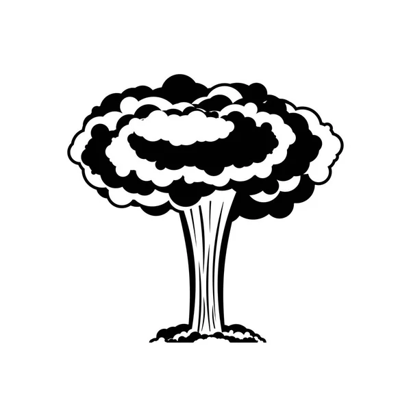 Atomexplosion isoliert. Krieg. großer roter explosiver chemischer Stoff — Stockvektor