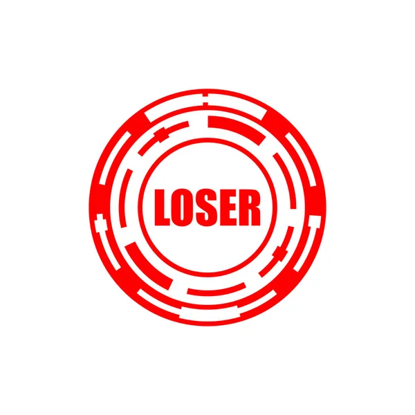 Loser stamp for documents. Man who is unlucky. — Stock Vector