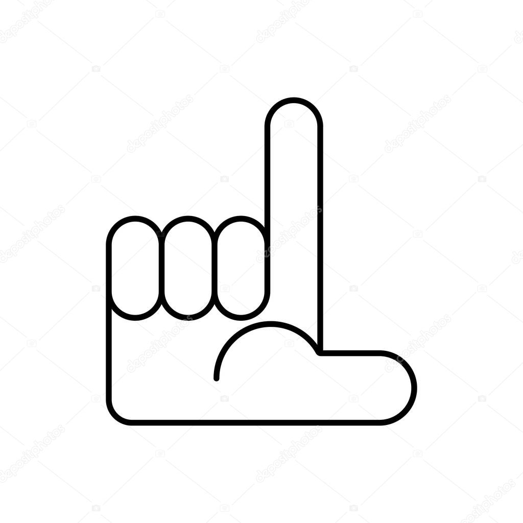 Loser Sign From Fingers Symbol Man Who Is Unlucky Premium Vector In Adobe Illustrator Ai Ai Format Encapsulated Postscript Eps Eps Format