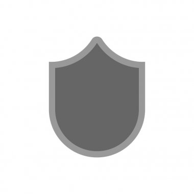 İzole kalkan. Knights koruması demir. Vektör çizim