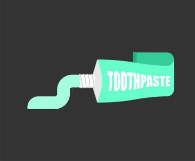 Tüp diş macunu izole. Dişlerini fırçala. Ben vektör Diş salçaları