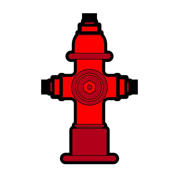 Hidratante isolado. Fireplug vermelho ilustração do vetor — Vetor de Stock