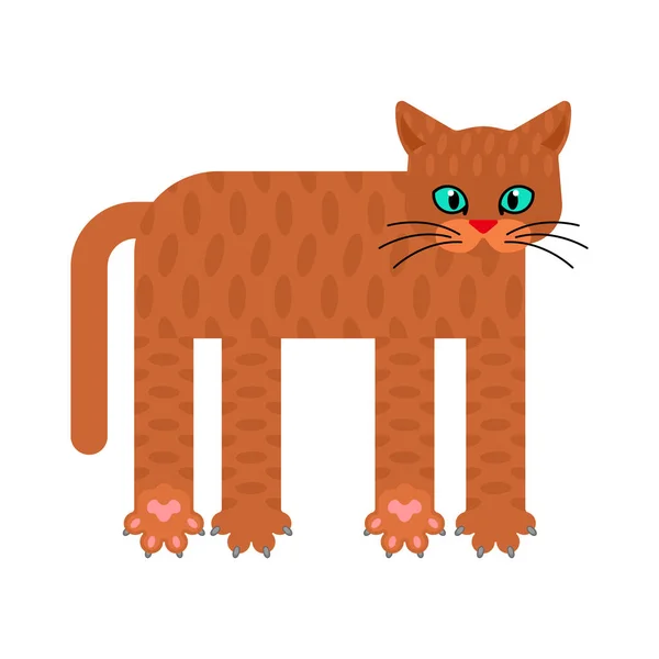Γάτα κινουμένων σχεδίων απομονωμένη. Εικονογράφηση φορέα ζώων. Αρχική Ζώο — Διανυσματικό Αρχείο