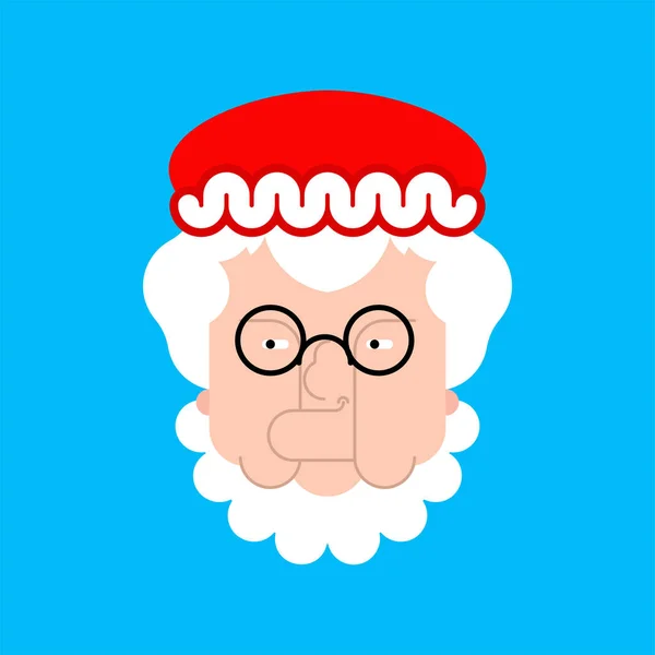Paní Clausová se tváří izolovaně. Vánoce a Nový. Vektorová ilustrace — Stockový vektor