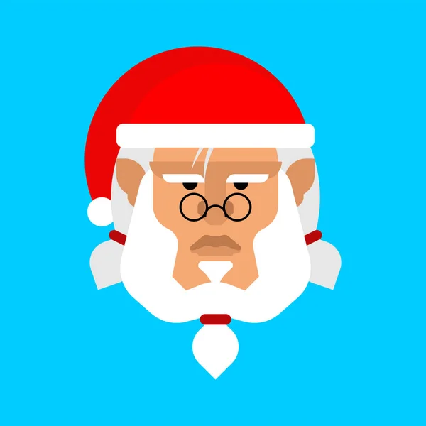 Brutal cara de Santa. Navidad y Año Nuevo Vector Ilustración — Archivo Imágenes Vectoriales