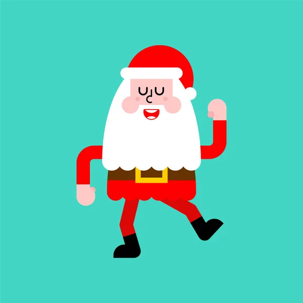 Bailando Santa aislado. Abuelo bailarín. Navidad y Nuevo Ye — Vector de stock