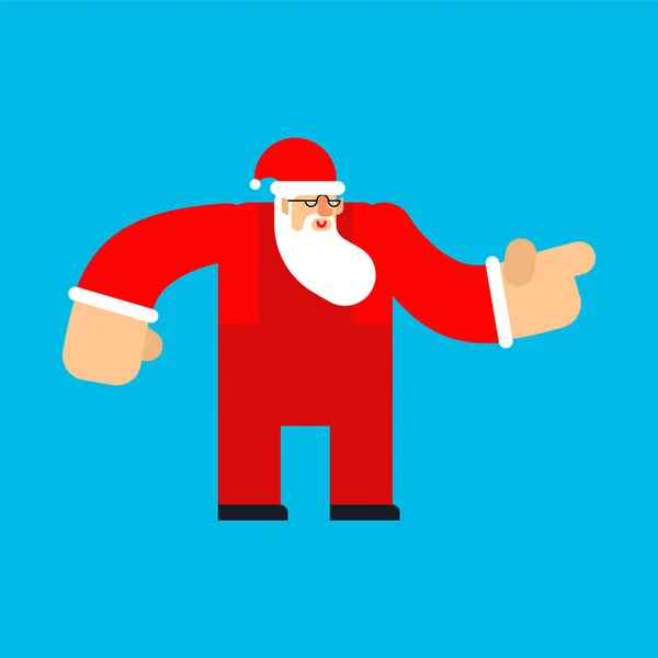 Ο Άγιος Βασίλης σε κίνηση απομονωμένος. Χριστούγεννα και Πρωτοχρονιά Vector II — Διανυσματικό Αρχείο
