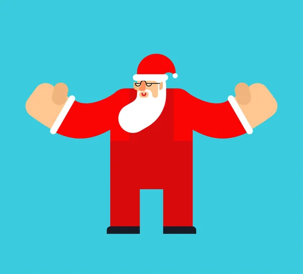Santa Claus en movimiento aislado. Navidad y Año Nuevo Vector Il — Vector de stock