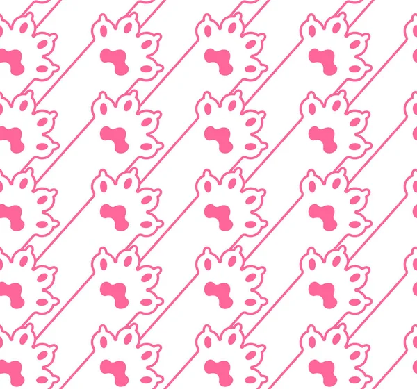 Cat foot pattern seamless. Pet paw background. vector texture — ストックベクタ