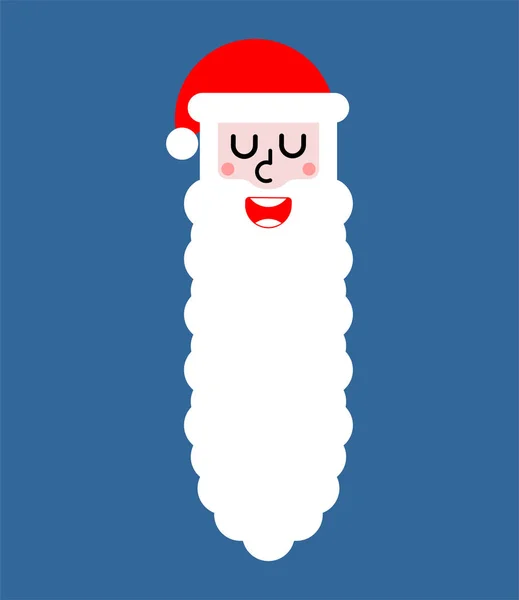 Père Noël à longue barbe isolé. Noël et Nouvel An vecteur Il — Image vectorielle