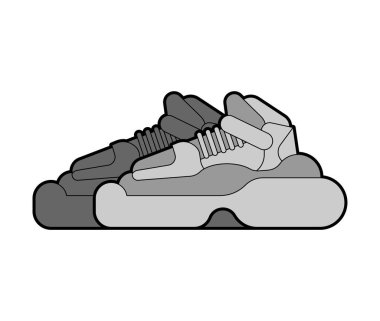 Moda yüksek tabanlı ayakkabılar izole edilmiş. Modern sol ayakkabılar.