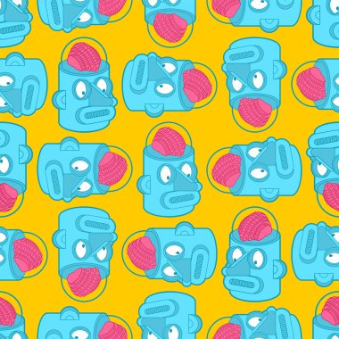 Yapay Zeka şablonu kusursuz. Beyin destekli robot.