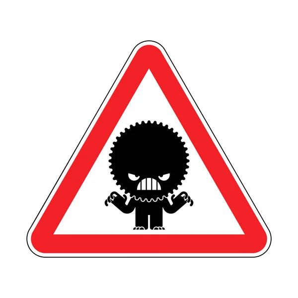 注意ストレス。赤い道路標識を警告します。ご注意ください。危険 — ストックベクタ