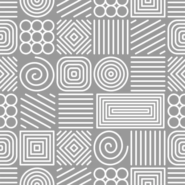 Lineair geometrisch patroon naadloos. Abstract moderne vector backgr — Stockvector