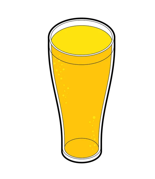 Ett glas öl Isometriskt. alkohol — Stock vektor