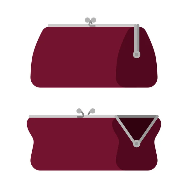 Set Retro Wallet open and Closed. Old purse. vector illustration — 스톡 벡터