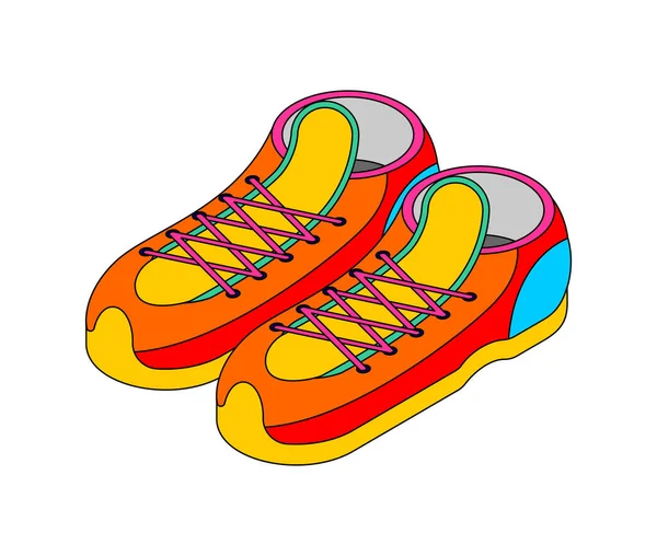 Sneakers isolate. Scarpe vettoriale illustrazione. calzature moda — Vettoriale Stock