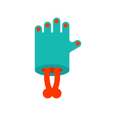 Zombi kolu ve kemiği izole edilmiş. Ölü adamın yeşil eli. 