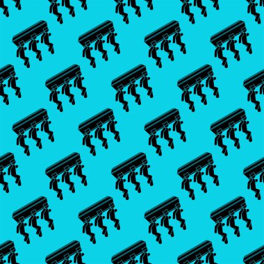 Tabut desensiz dans eden siyah adam. Tabut geçmişi olan Afrikalı Amerikan Dansı. Vektör çizim dokusu