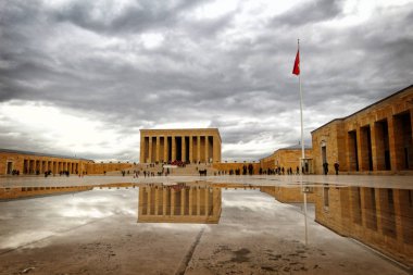 Ankara, Türkiye - 10 Mayıs 2018: Ankara 'da Anitkabir. Anitkabir, Atatürk 'ün mozolesidir..
