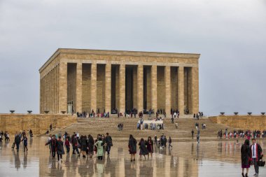 Ankara, Türkiye - 10 Mayıs 2018: Ankara 'da Anitkabir. Anitkabir, Atatürk 'ün mozolesidir..