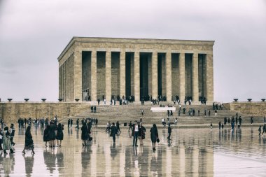 Ankara, Türkiye - 10 Mayıs 2018: Ankara 'da Anitkabir. Anitkabir, Atatürk 'ün mozolesidir..