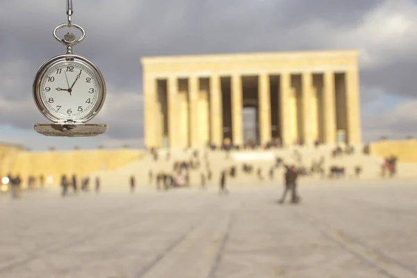 Turkiet Ankara Ataturks Mausoleum Och Tiden Passerar — Stockfoto