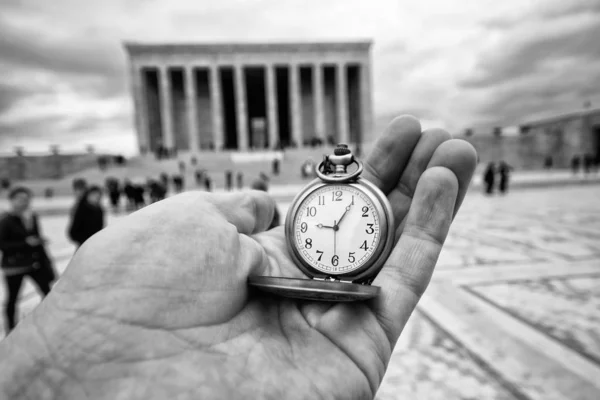 Turkiet Ankara Ataturks Mausoleum Och Tiden Passerar — Stockfoto