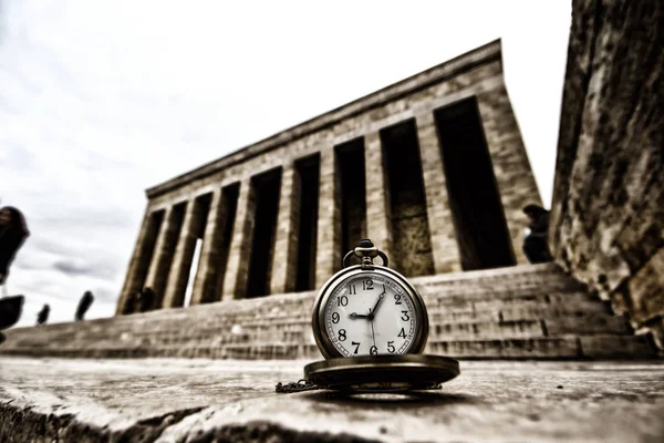 Turkiet Ankara Ataturks Mausoleum Och Tiden Passerar — Stockfoto