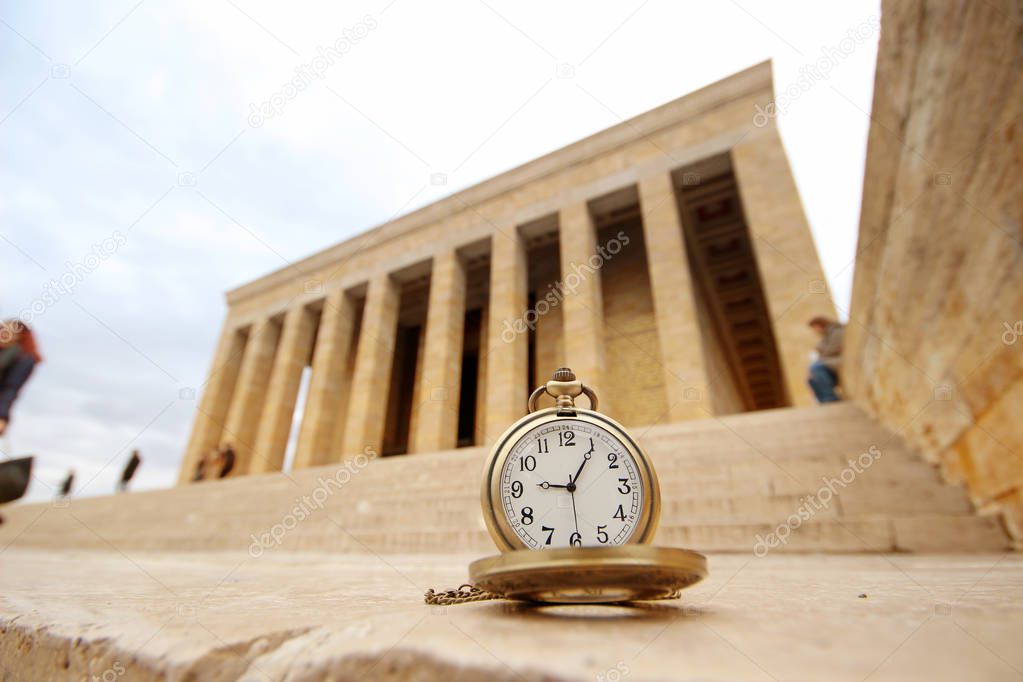 Turkey, Ankara, Ataturk's Mausoleum and time passes 09:05