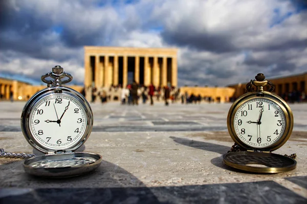 Turkiet Ankara Ataturks Mausoleum Och Tiden Passerar — Stockfoto