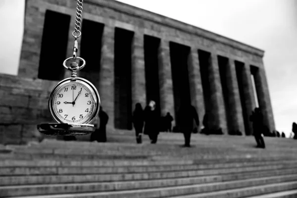 Türkei Ankaras Atatürks Mausoleum Und Die Zeit Vergeht — Stockfoto