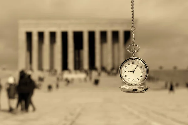 Turkiet Ankara Ataturks Mausoleum Och Tiden Passerar — Stockfoto