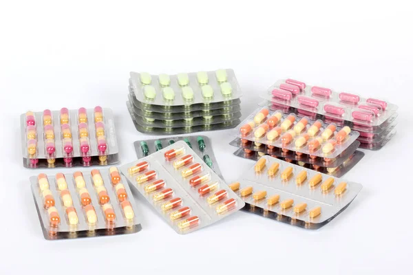 Medical Bottles Pills White — Stock Photo, Image