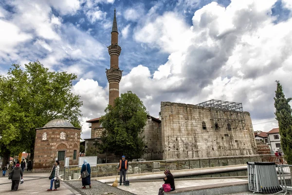 Ankara Turecko Ledna 2017 Panorama Mešity Haci Bayram Početnými Poutníky — Stock fotografie