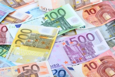 Euro banknotları - arkaplan, doku