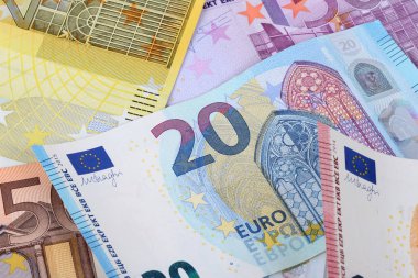Euro banknotları - arkaplan, doku