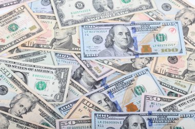 birçok dolar. para arka plan