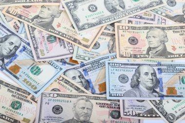 birçok dolar. para arka plan