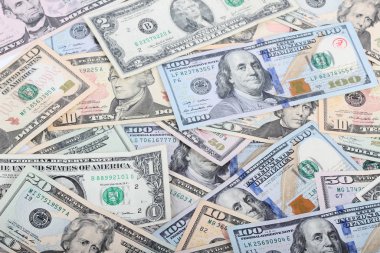 birçok dolar. para arka plan